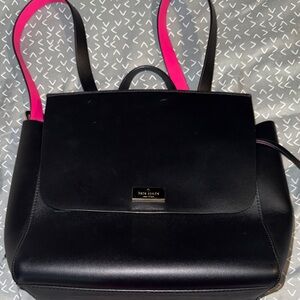 Kate Spade Black Backpack with Pink Accents